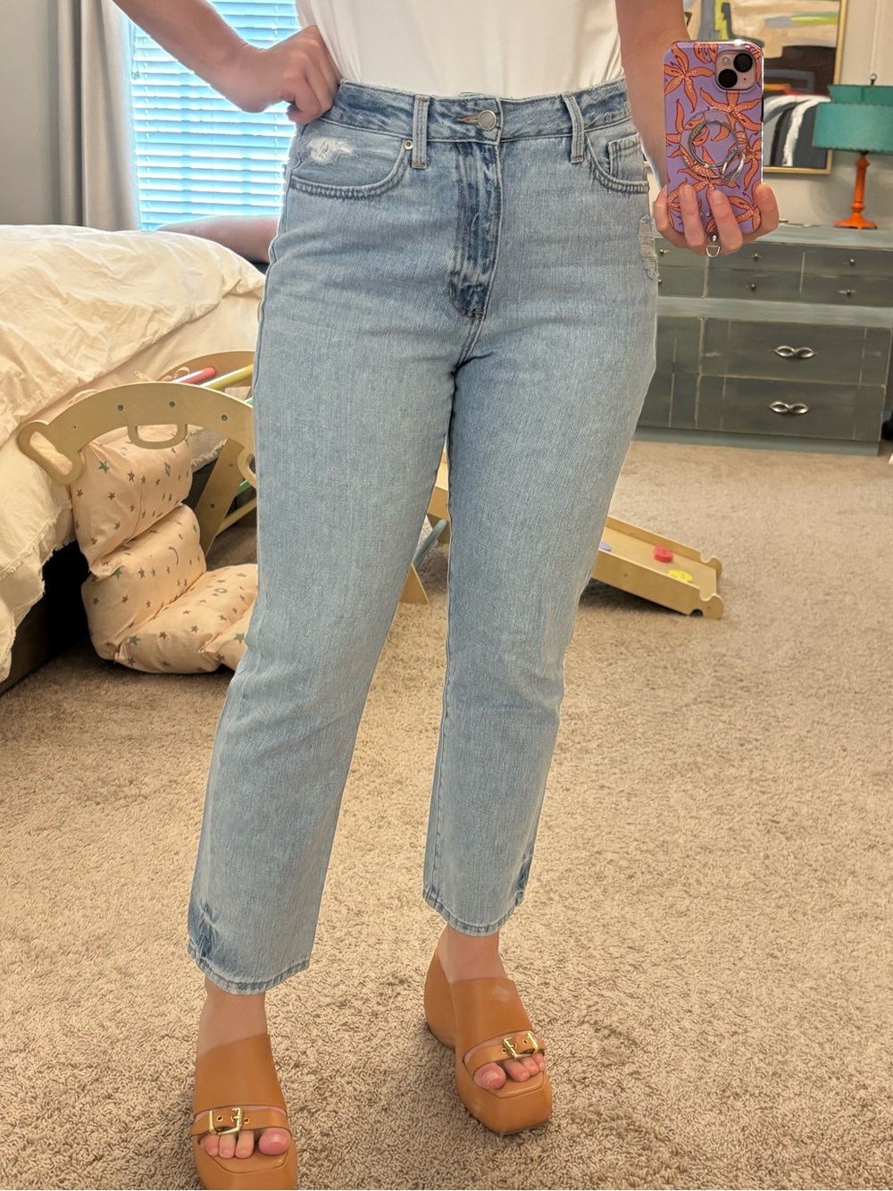 JBD Light Wash Relaxed Straight Ankle Jeans